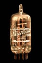 Detailed Image of a Vintage Vacuum Tube-used in TVs, Radios, music Amplifiers - retro electronics Parts