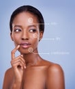 Here, here and here. Closeup beauty shot the skintones of women. Royalty Free Stock Photo