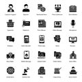 Press and Media Solid Icons Pack Royalty Free Stock Photo