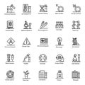 Pack Of Chemicals line Icons