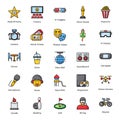 Pack Of Entertainment Flat Icons