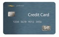 Here is a credit card with a contemporary design that is isolated on the background.