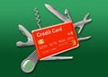 Here is a credit card that has blades and tools like a Swiss army knife