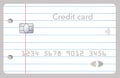 Here is a credit card that looks like a page from a studentÃ¢â¬â¢s notebook