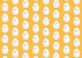 Cute face beige eggs cartoon pattern