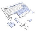 Federal Income Tax form 1040 that is a jigsaw puzzle