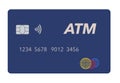 Here is a generic bank credit card or debit card with ATM printed large on the card