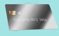 Here is a generic metal credit card in