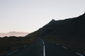 Iceland Landscape of Roads and Mountains Royalty Free Stock Photo