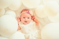 Here I am. Family. Child care. Childrens day. Sweet little baby. New life and birth. Portrait of happy little child in Royalty Free Stock Photo