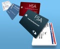 Here is an illustration with five of the healthcare insurance cards you might be carrying