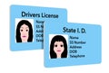 Here is an illustration of a state identification card that is used for youngsters. A young girl`s ID is seen next to her mom`s