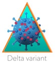 Here is an image of a coronavirus Delta variant