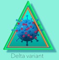 Here is an image of a coronavirus Delta variant