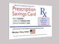 Here is a mock, generic Medicare prescription supplemental insurance card Royalty Free Stock Photo