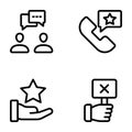 Checklist and Ratings Line Icons Pack