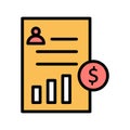 Investor information vector icon which can be easily modified or edit