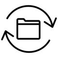 Sync folder Isolated Vector icon which can easily modify or edit