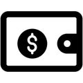 Money Wallet Isolated Vector icon which can easily modify or edit