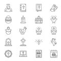 Easter Icon Pack which can easily edit or modify Royalty Free Stock Photo