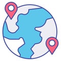 Global location Isolated Vector icon which can easily modify or edit