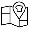 Chef location Isolated Vector icon which can easily modify or edit