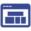 Browser Layout Isolated Vector icon which can easily modify or edit