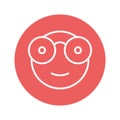 nerdy face emoji Isolated Vector icon which can easily modify or edit