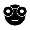 nerdy face emoji Isolated Vector icon which can easily modify or edit