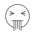 Puke emoji Isolated Vector icon which can easily modify or edit