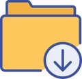 Download folder Isolated Vector icon which can easily modify or edit Royalty Free Stock Photo