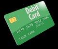 Here are realistic mock credit card or debit cards that are isolated on a transparent background