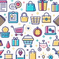 Colorful shopping pattern Royalty Free Stock Photo