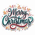 Here's a response in the requested format.. Merry Christmas festive letteri Royalty Free Stock Photo