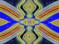 Glowing esoteric symmetrical moving pattern