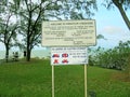 Welcome to Nightcliff Foreshore signpost. Darwin NT Australia Royalty Free Stock Photo