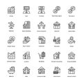 Real Estate Line Vector Icons Set 6 Royalty Free Stock Photo