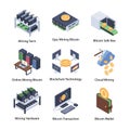 Safe Bitcoin Isometric Icons