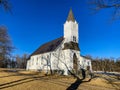 this country church, weathered, still standing Royalty Free Stock Photo