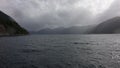 Cloudy day at a big lake in Norway