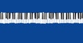 Here is a stylized, distorted retro piano keyboard