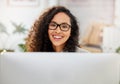 Here to turn all my visions into reality. Portrait of a young businesswoman working on a computer in an office.