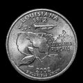 Here is a quarter representing Louisiana.