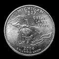 Here is a quarter representing Michigan.