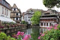 Typical german houses in Strassbourg by the river