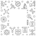 Heredity concept square outline frame. Vector illustration
