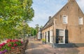 Herengracht street with historic houses in the Dutch village of Royalty Free Stock Photo