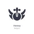 heresy icon. isolated heresy icon vector illustration from religion collection. editable sing symbol can be use for web site and
