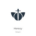 Heresy icon vector. Trendy flat heresy icon from religion collection isolated on white background. Vector illustration can be used