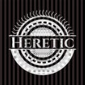 Heretic silver badge or emblem. Vector Illustration. Mosaic Royalty Free Stock Photo